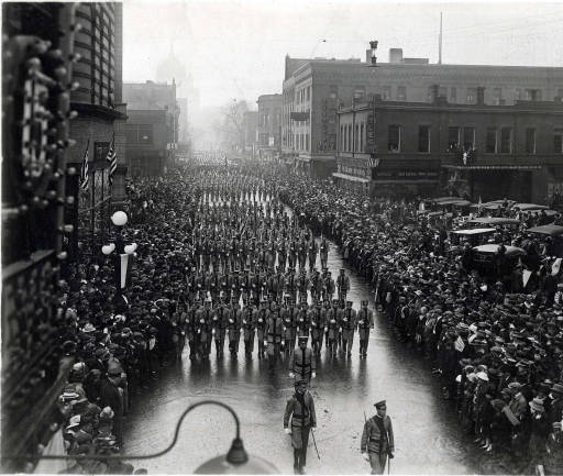 St. Thomas cadets taking part in St. Paul's 1917 civic parade