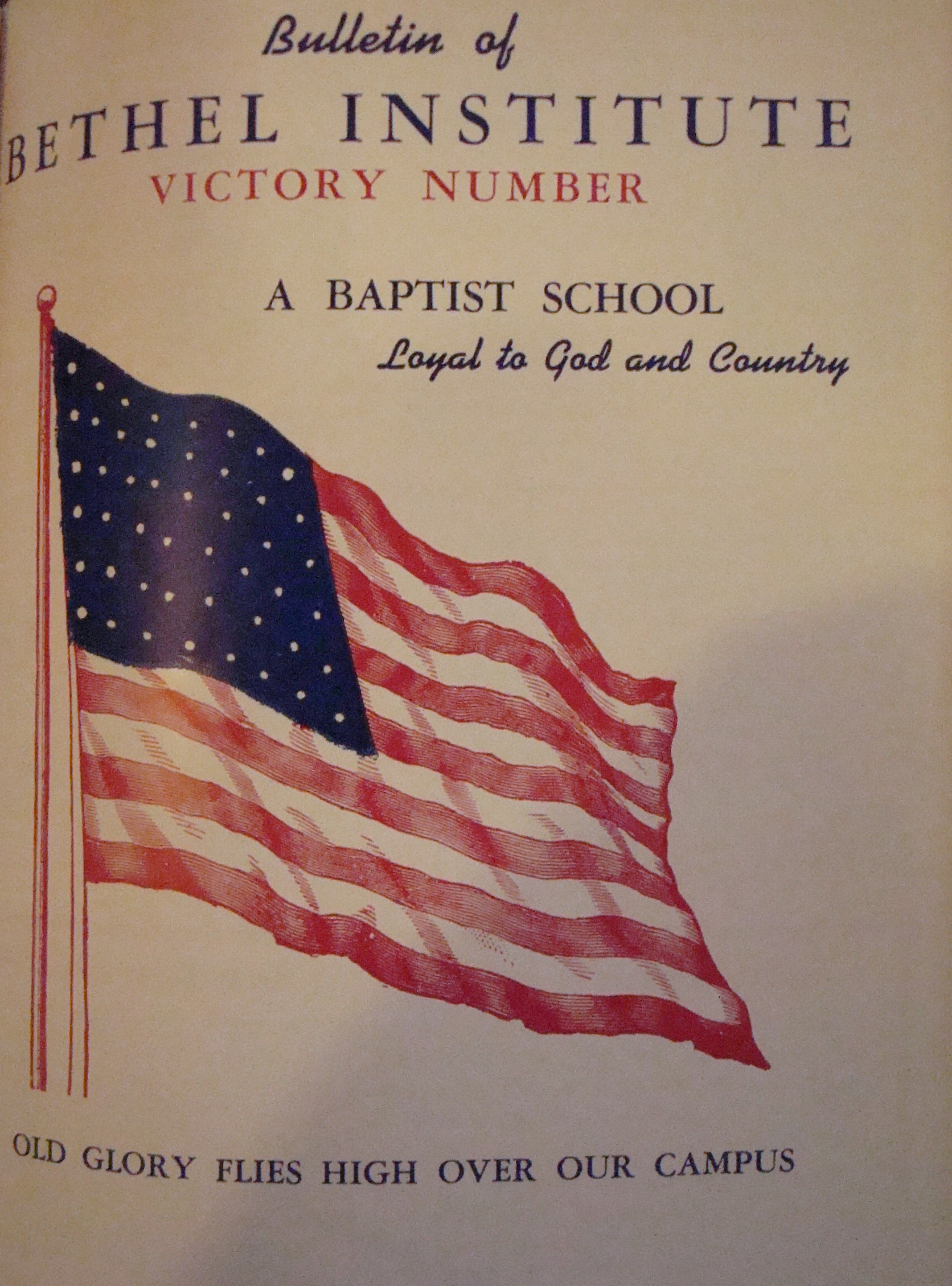 Cover of the July 1942 Bethel Bulletin: a "Victory Number"