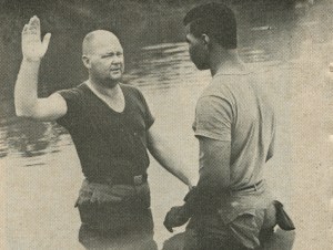 Baptism in a river near Khe Sanh, Vietnam - July 15, 1968 Standard - Bethel University Digital Library