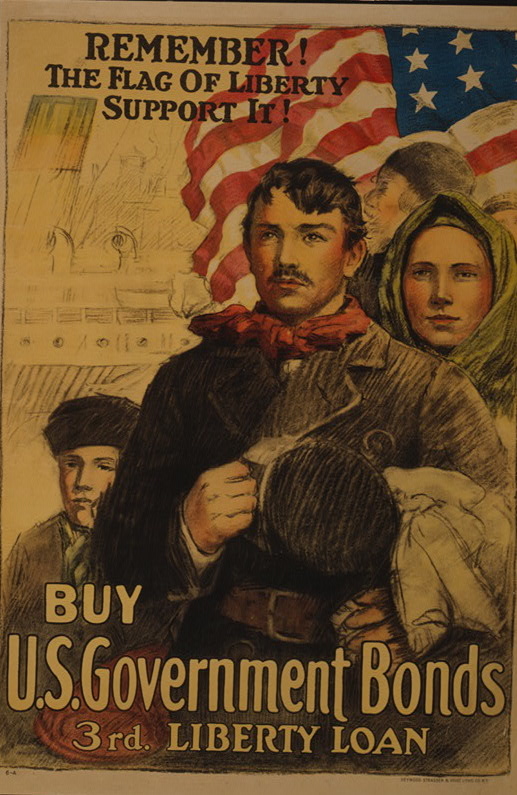 "Remember! The flag of liberty" - 1918 propaganda aimed at recent immigrants