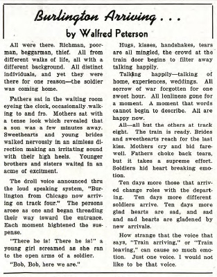 "Burlington Arriving," by Walfred Peterson