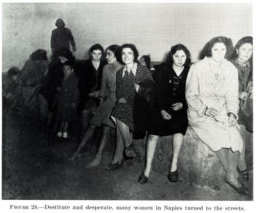 Women in Naples turning to prostitution in 1944