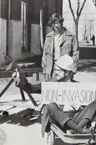 Fagerson (seated) at the May 1970 protest - Bethel University Digital Library