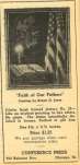 "Faith of Our Fathers" painting advertised in August 1941 issue of The Standard