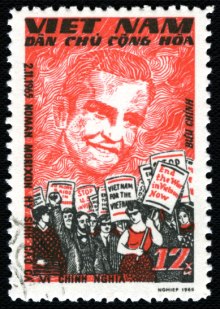 North Vietnamese Norman Morrison commemorative stamp
